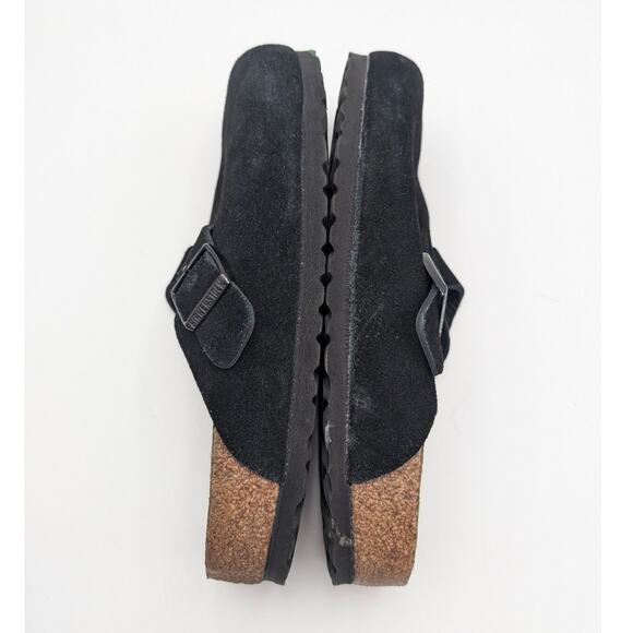 Birkenstock Boston Soft Footbed Suede Black Suede Unisex Clogs US W10/M8 EU41 - Picture 9 of 13
